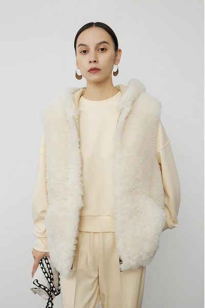 Faux sheepskin clearance vest