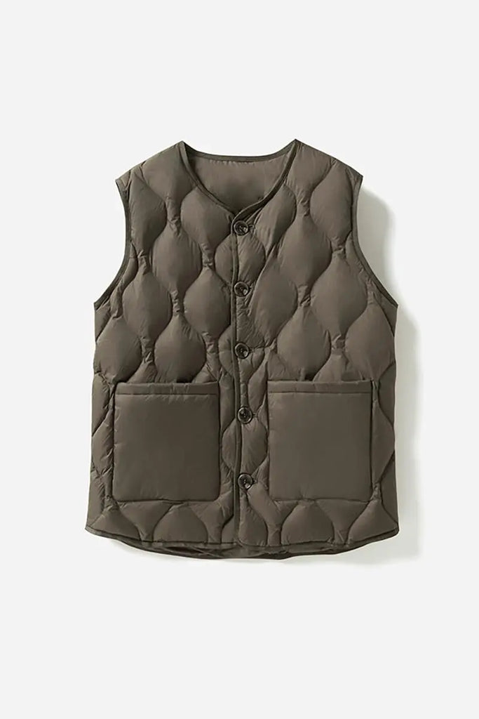 Fibflx Women's Lightweight Quilted Itilian Goose Down Vest