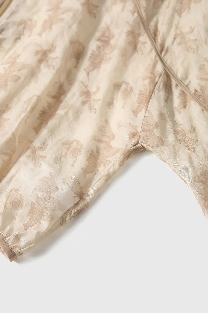 Lightweight Sheer Jacquard Bomber Jacket in Tencel Fibflx