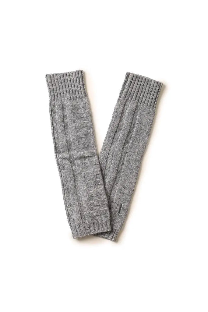 Fibflx Women's Long-cuff 100 Cashmere Knit Fingerless Gloves