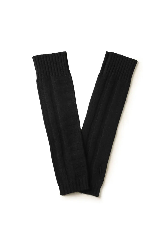 Fibflx Women's Long-cuff 100 Cashmere Knit Fingerless Gloves