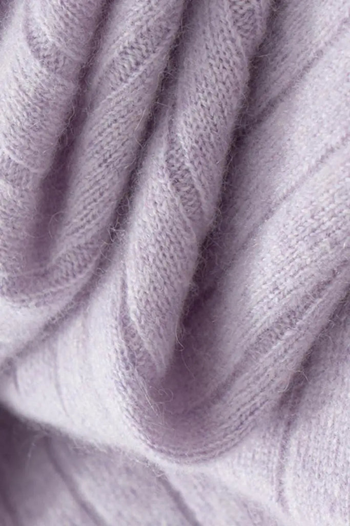 Fibflx Women's Luxe 100 Cashmere Ribbed V-Neck Sweater