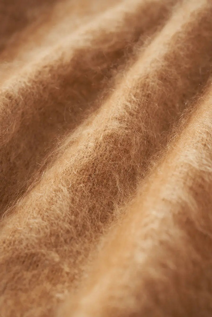 Fibflx Women's Luxe Brushed Cashmere Quarter Zip Sweater