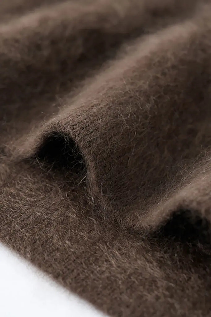 Fibflx Women's Luxe Brushed Cashmere Quarter Zip Sweater