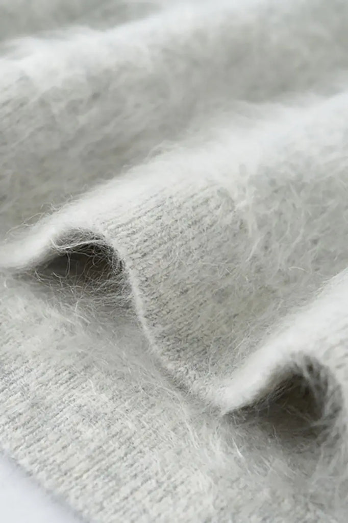 Fibflx Women's Luxe Brushed Cashmere Quarter Zip Sweater