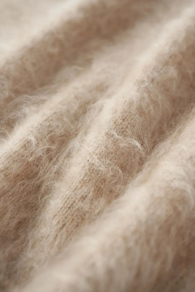 Fibflx Women's Luxe Brushed Cashmere Quarter Zip Sweater