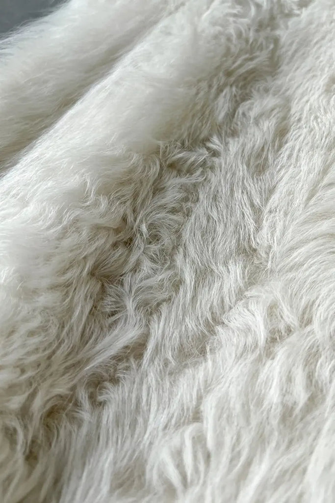 Fibflx Women's Luxe Curly Toscana Sheepskin Shearling Vest