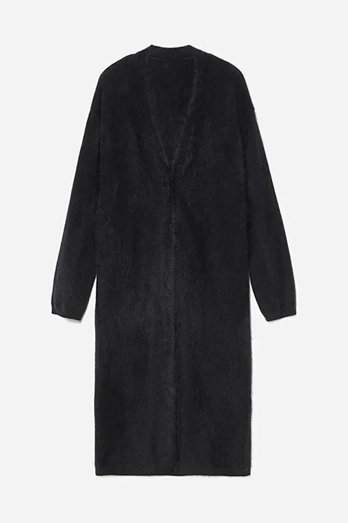 Luxe Fuzzy Open-front Brushed Cashmere Duster Cardigan Fibflx