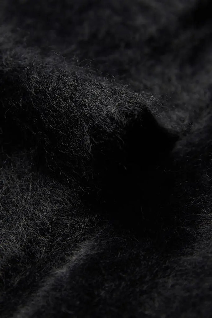 Luxe Fuzzy Open-front Brushed Cashmere Duster Cardigan Fibflx