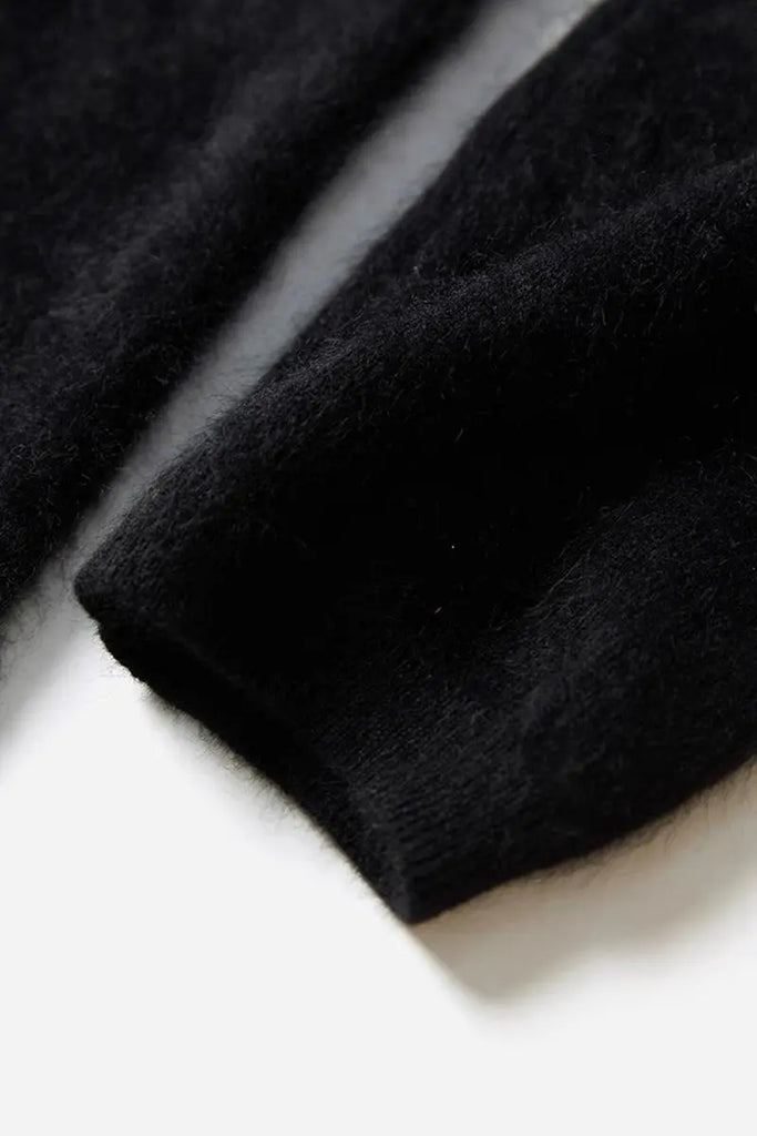 Luxe Fuzzy Open-front Brushed Cashmere Duster Cardigan Fibflx