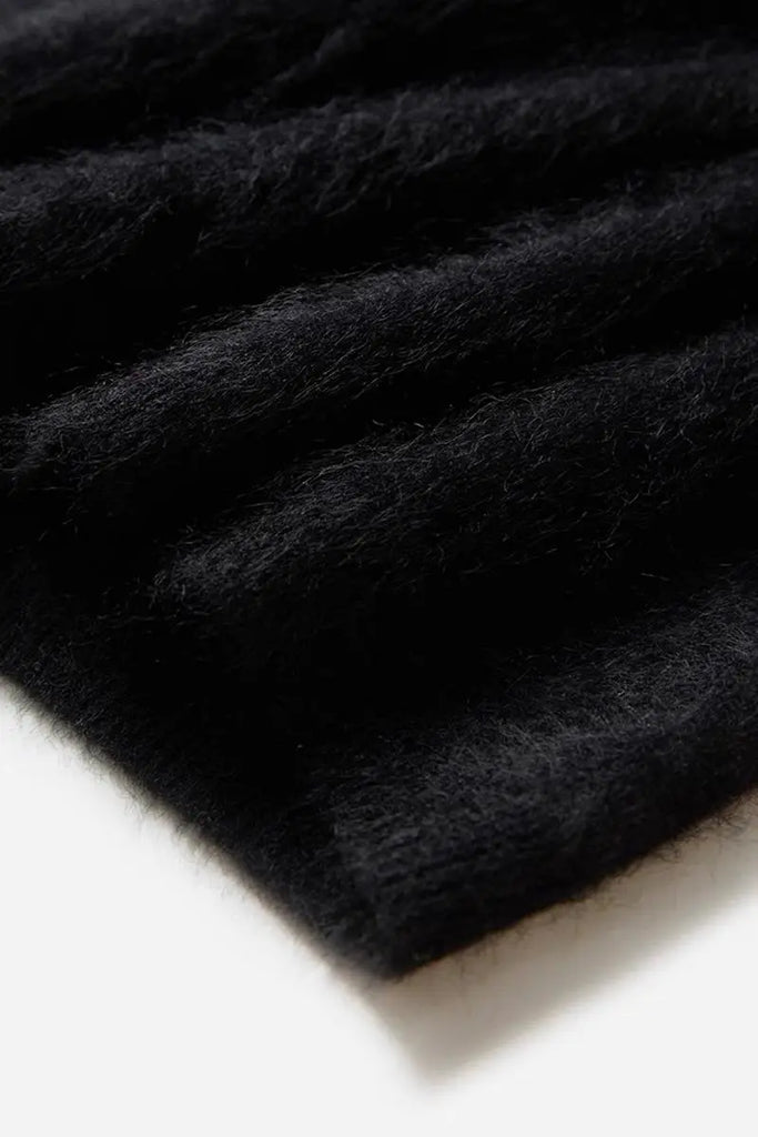 Luxe Fuzzy Open-front Brushed Cashmere Duster Cardigan Fibflx