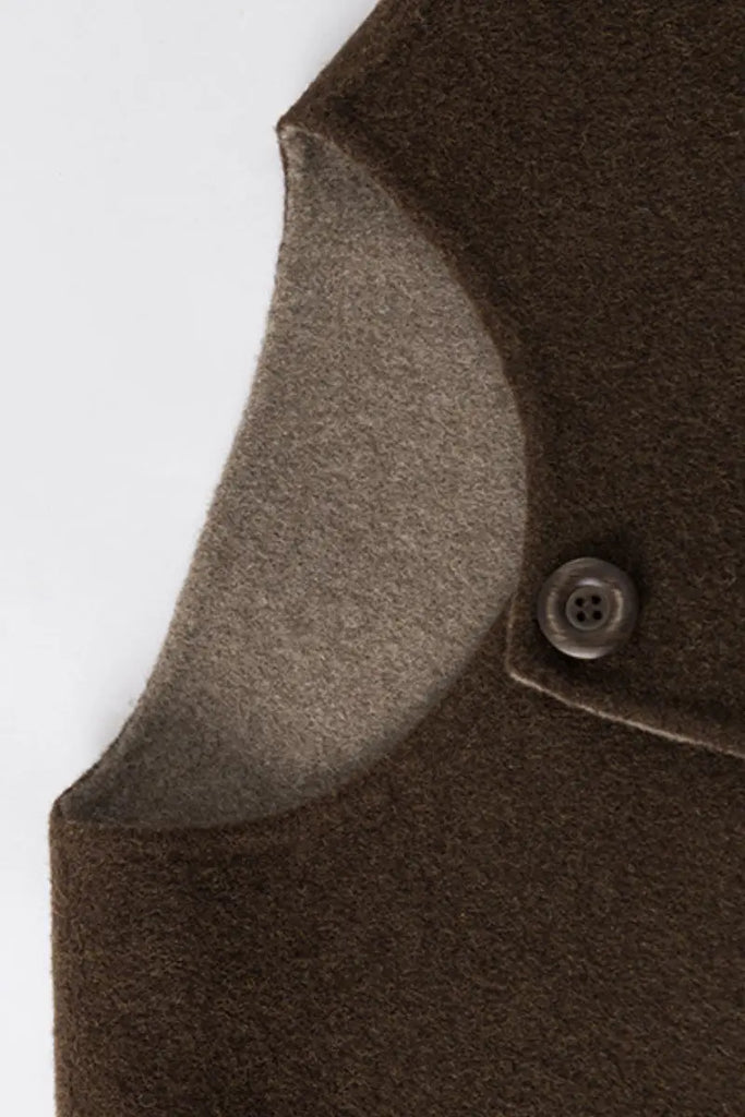 Fibflx Women's Luxe Oversized Reversible Double Faced Silk Wool Coat