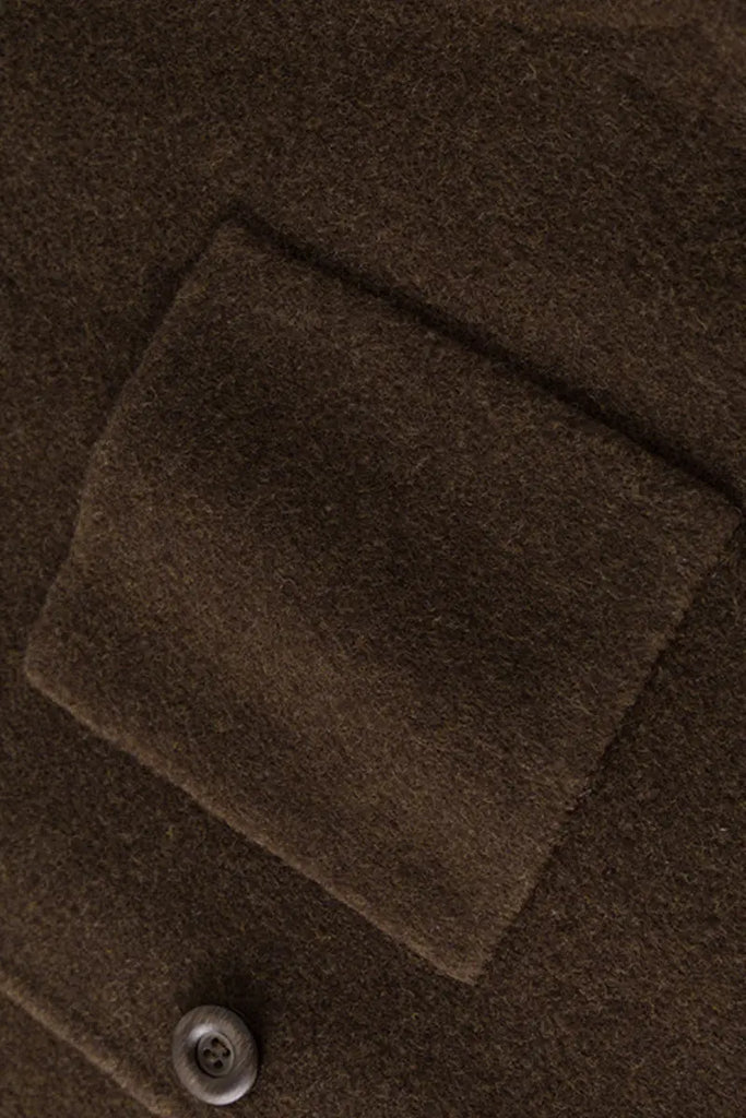 Fibflx Women's Luxe Oversized Reversible Double Faced Silk Wool Coat