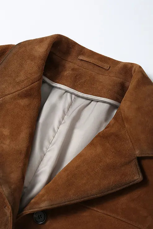 Luxe Oversized Winter Suede Blazer Fibflx