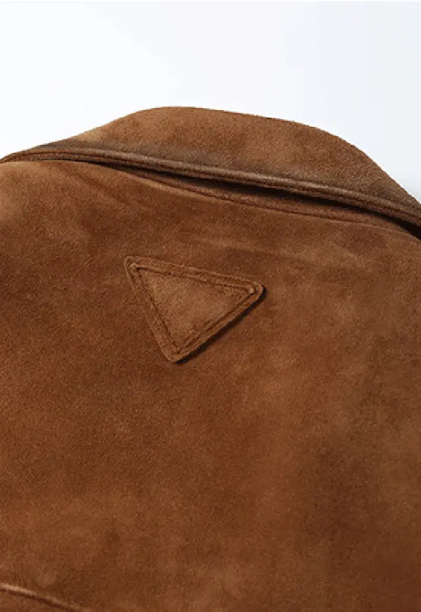 Luxe Oversized Winter Suede Blazer Fibflx