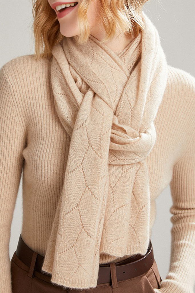 Luxurious 100 Cashmere Knit Wrap Shawl Fibflx