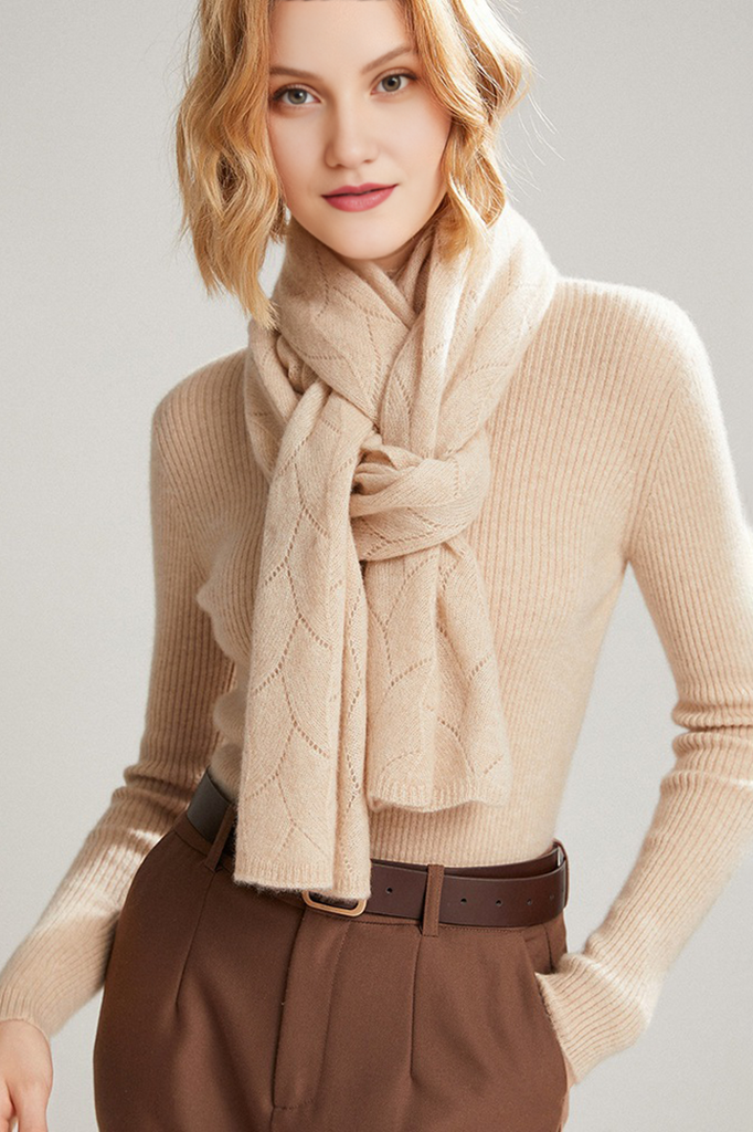 Luxurious 100 Cashmere Knit Wrap Shawl Fibflx