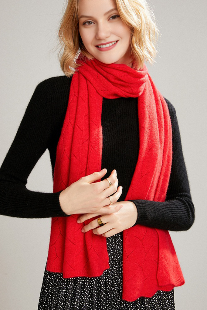 Luxurious 100 Cashmere Knit Wrap Shawl Fibflx