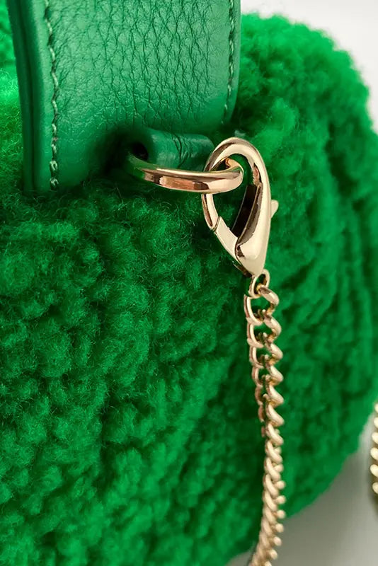 Mini Shearling Top Handle Handbag Fibflx