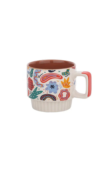 Fibflx Women's Modern Artistic Ceramic Coffee Mug