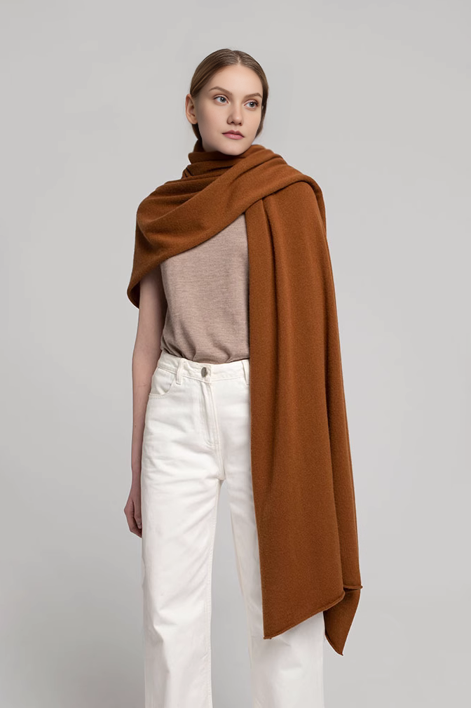 ​Christmas Plaid Cashmere Fringe Scarf