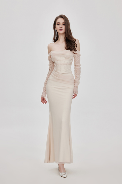 Polaris Strapless Fitted Stretch Satin Bridesmaid Dress