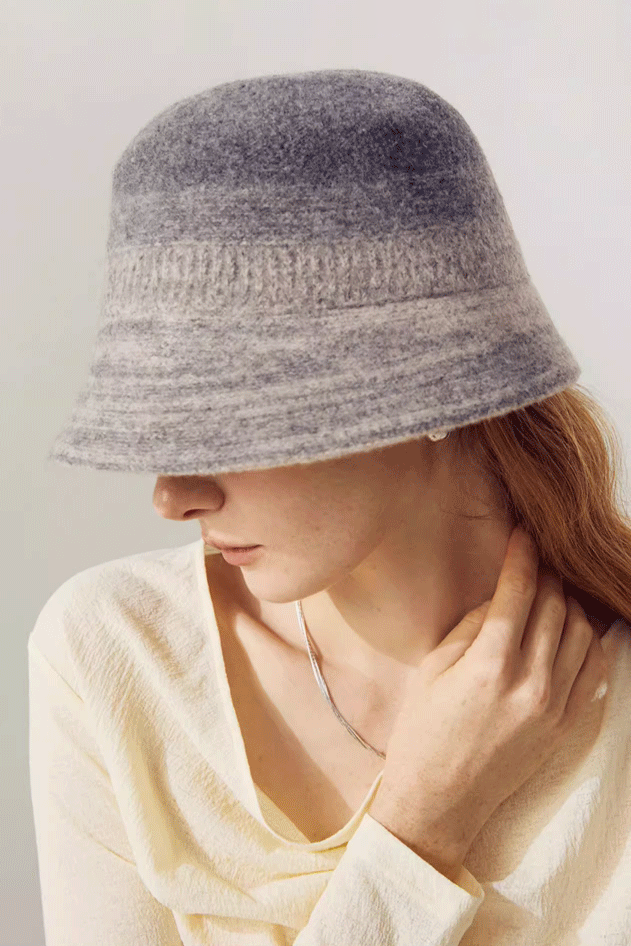 Ombre Wool Felt Designer Bucket Hat - Fibflx