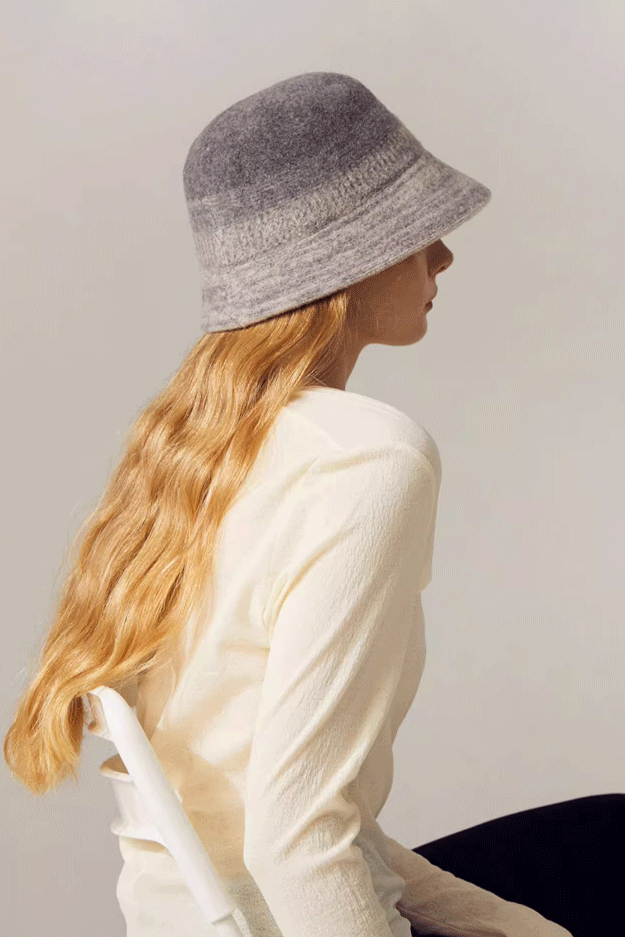 Ombre Wool Felt Designer Bucket Hat - Fibflx