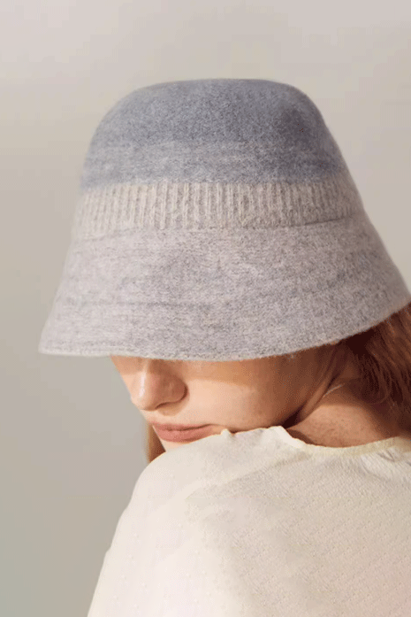 Ombre Wool Felt Designer Bucket Hat - Fibflx