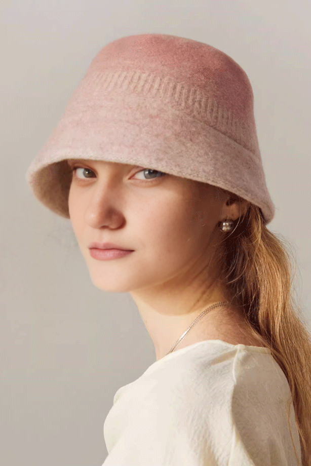 Ombre Wool Felt Designer Bucket Hat - Fibflx