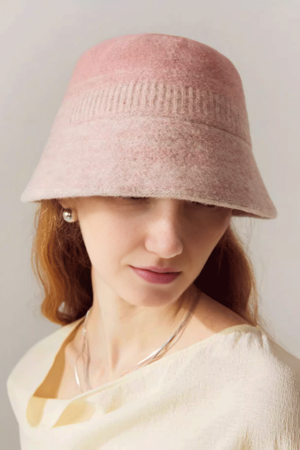 Ombre Wool Felt Designer Bucket Hat - Fibflx
