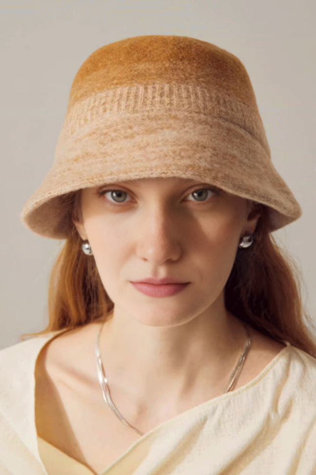 Ombre Wool Felt Designer Bucket Hat - Fibflx