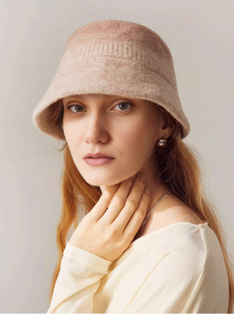 Ombre Wool Felt Designer Bucket Hat - Fibflx