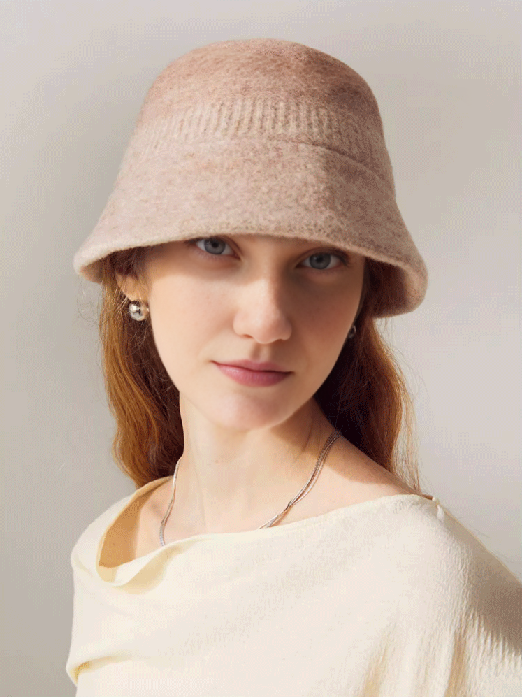 Ombre Wool Felt Designer Bucket Hat - Fibflx