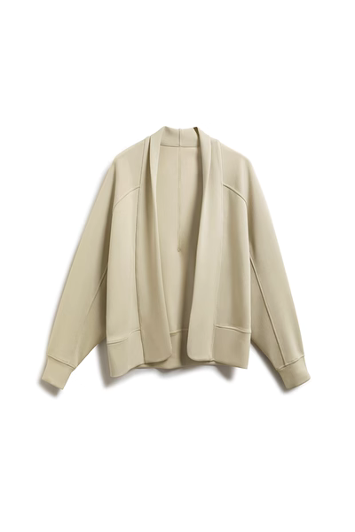 Open Front Cropped Kimono Cardigan - Fibflx