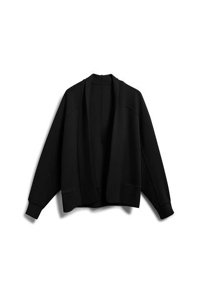 Open Front Cropped Kimono Cardigan - Fibflx