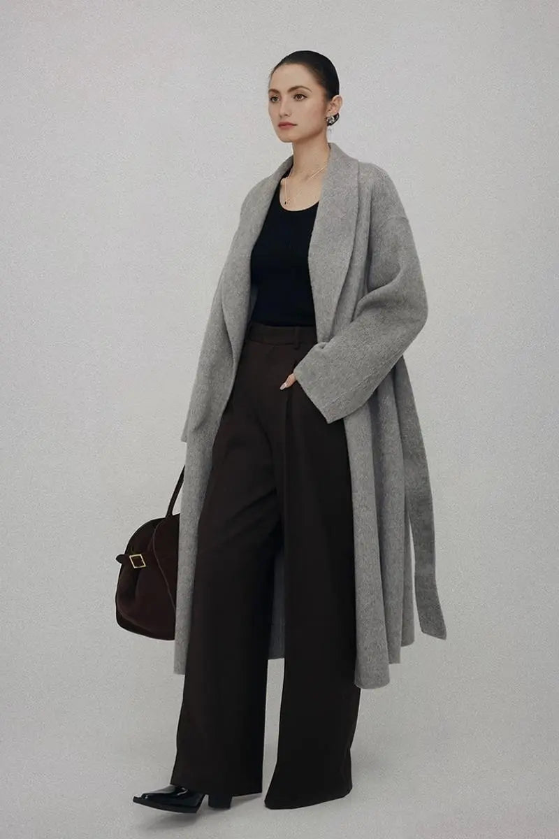【HI FI FNK】Belted Single Wool Coat HI FI FNK】Belted Single Wool Coat