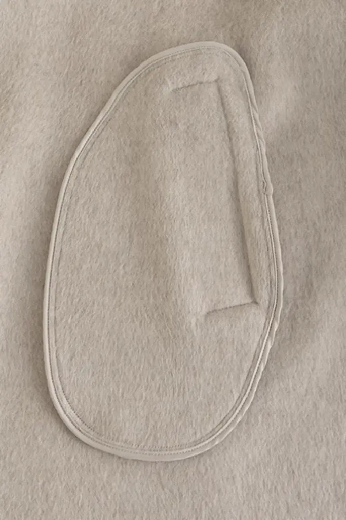 Fibflx Women's Oversized 100 Wool Open-Front Coat with Belt