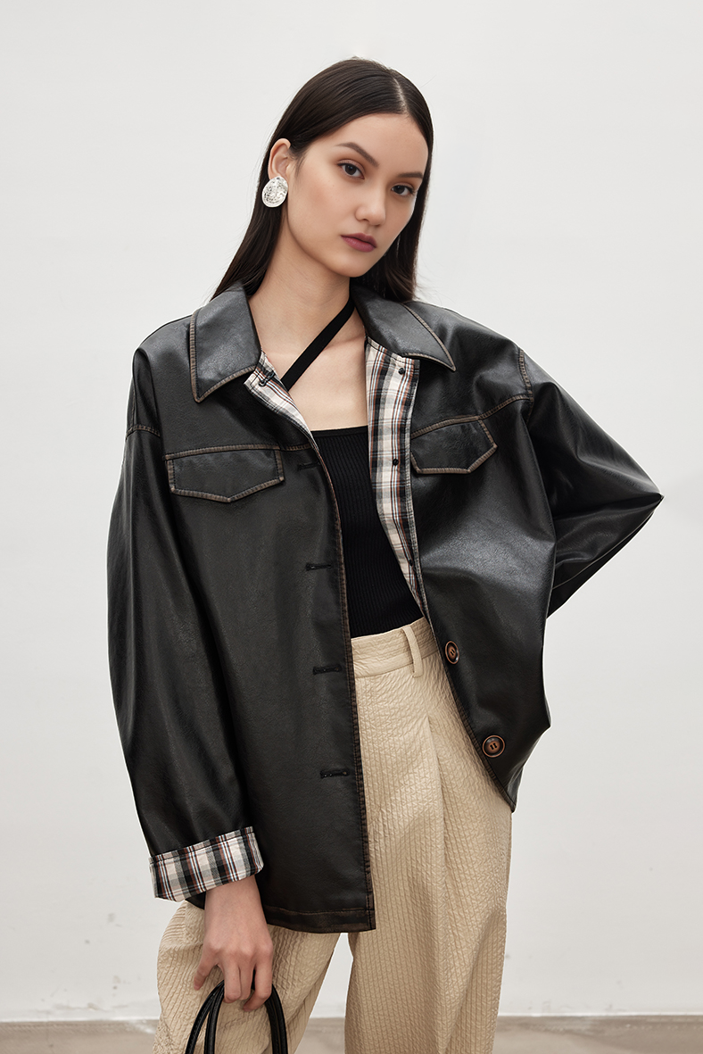 Oversized colour block jacket new arrivals