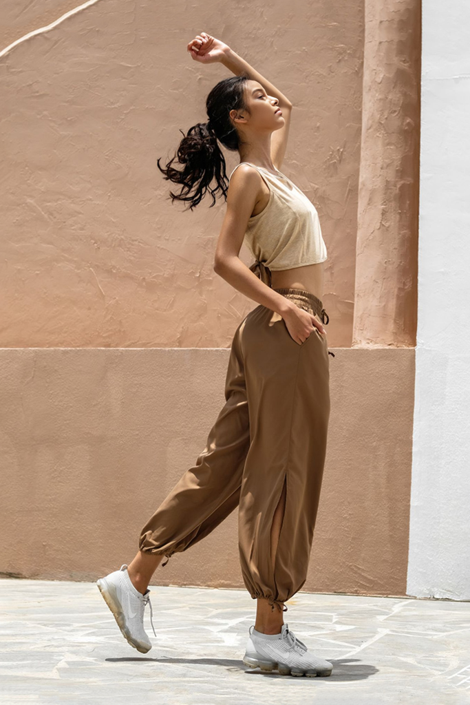 Fibflx Women's Oversized Drawstring Wide Leg Sweatpants