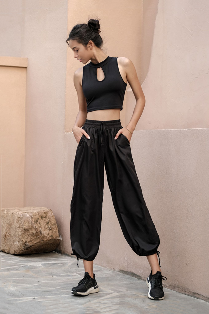 Fibflx Women's Oversized Drawstring Wide Leg Sweatpants