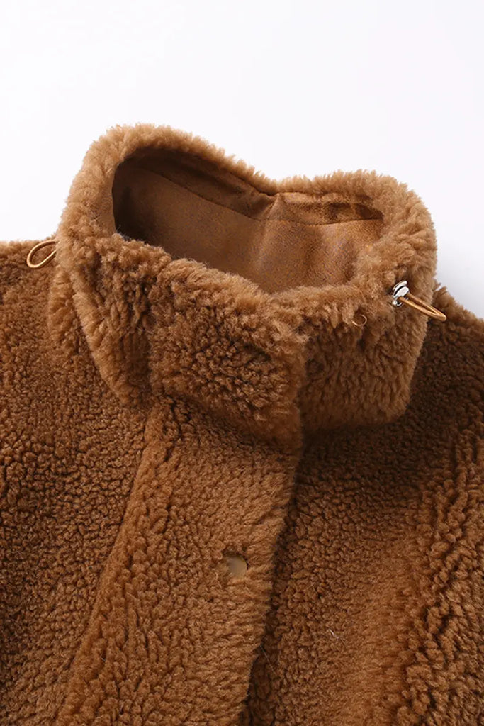 Fibflx Women's Oversized Faux Shearling Teddy Sherpa Vest