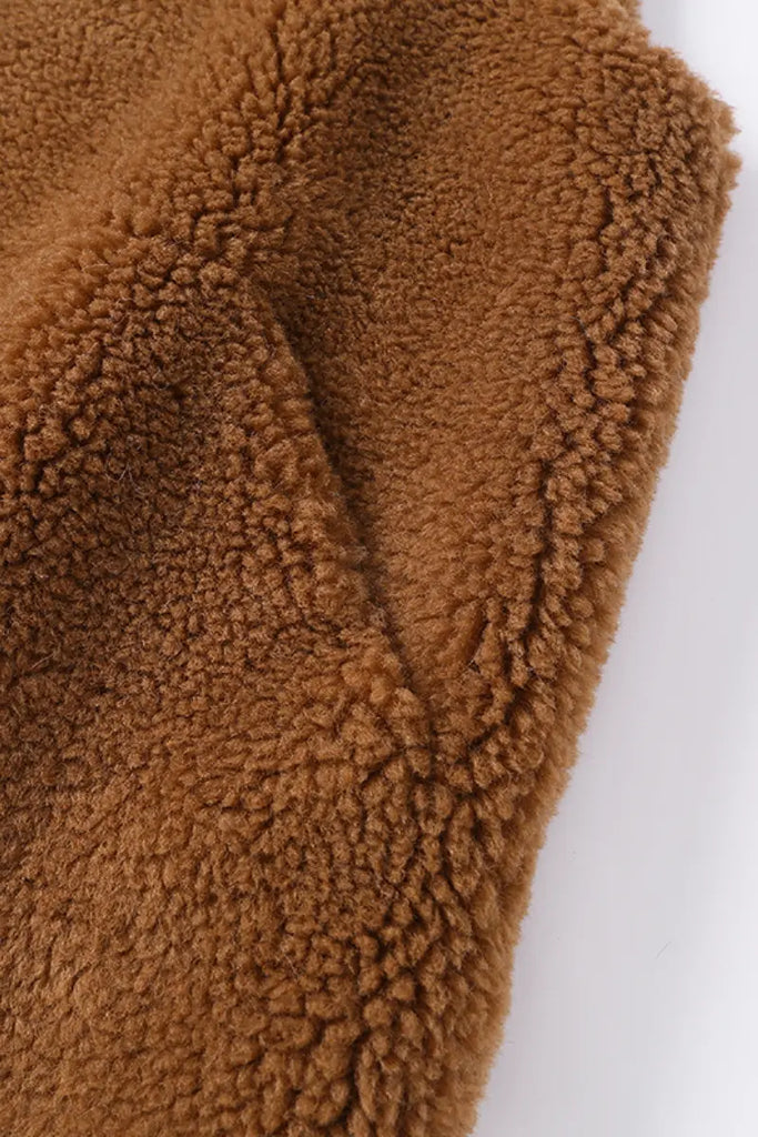 Fibflx Women's Oversized Faux Shearling Teddy Sherpa Vest