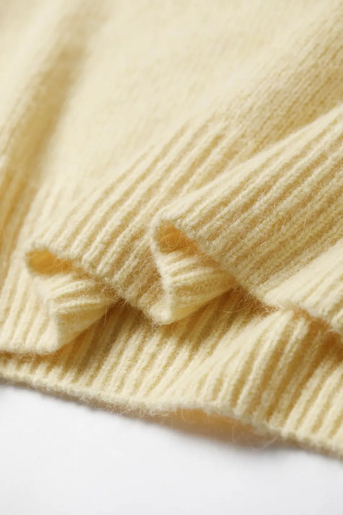 Oversized Half Mock Neck Wool Alpaca Sweater Fibflx