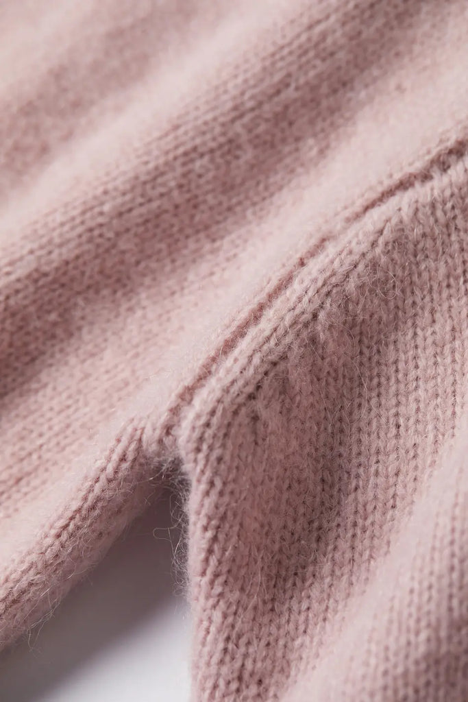 Oversized Half Mock Neck Wool Alpaca Sweater Fibflx