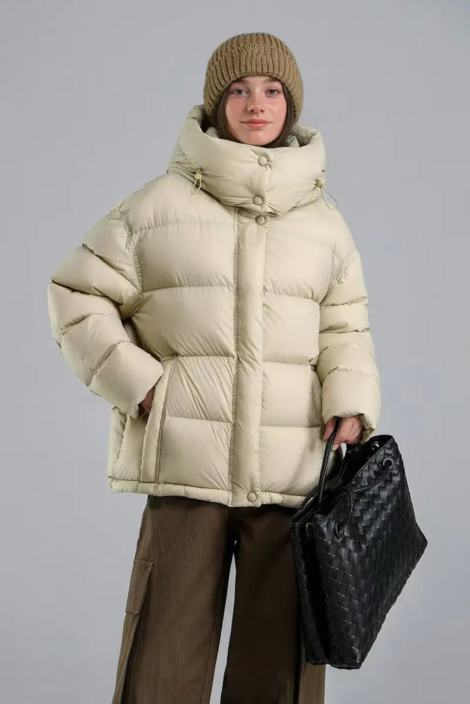 Fibflx Women's Oversized Hooded Down Puffer Jacket