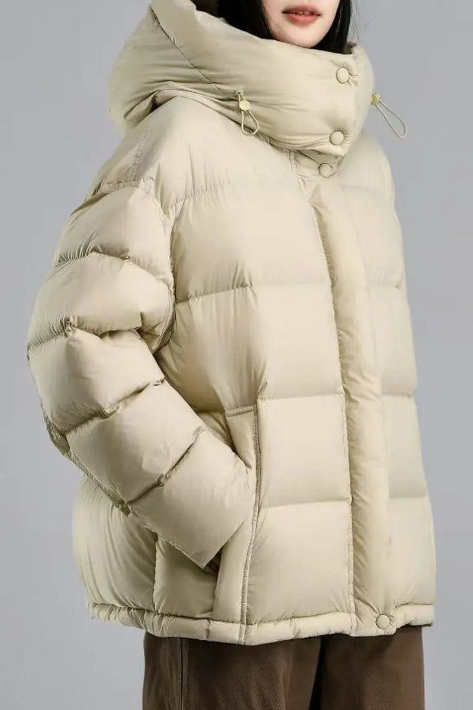 Fibflx Women's Oversized Hooded Down Puffer Jacket