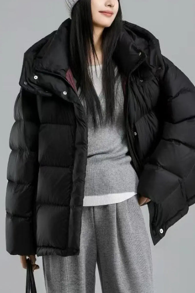 Fibflx Women's Oversized Hooded Down Puffer Jacket