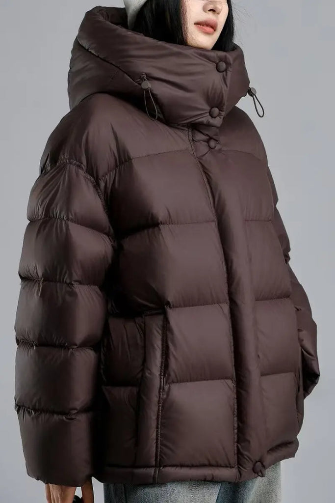 Fibflx Women's Oversized Hooded Down Puffer Jacket