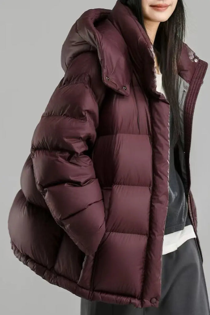 Fibflx Women's Oversized Hooded Down Puffer Jacket